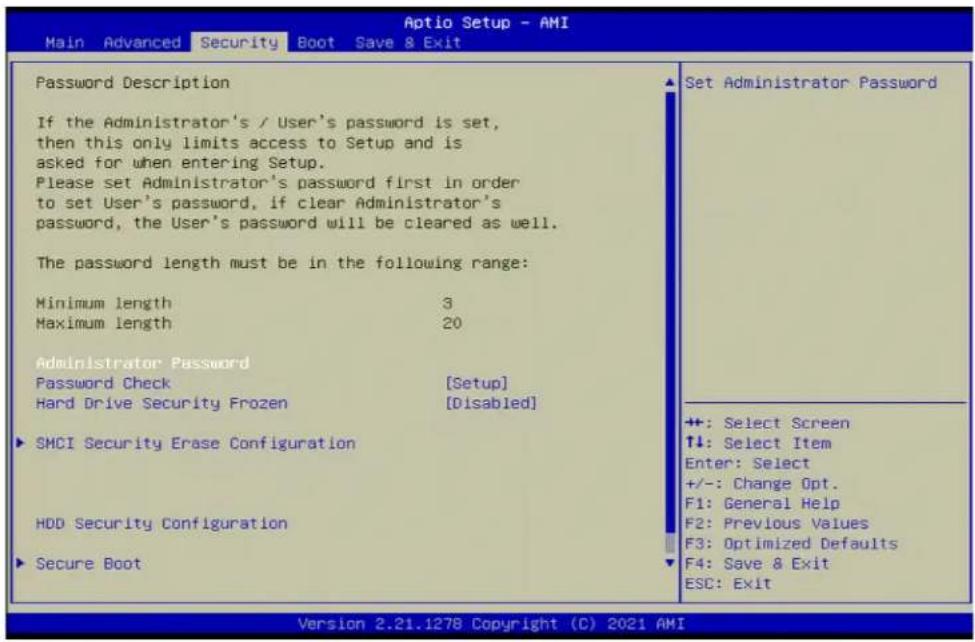 Supermicro X12STN-E - Security - 1