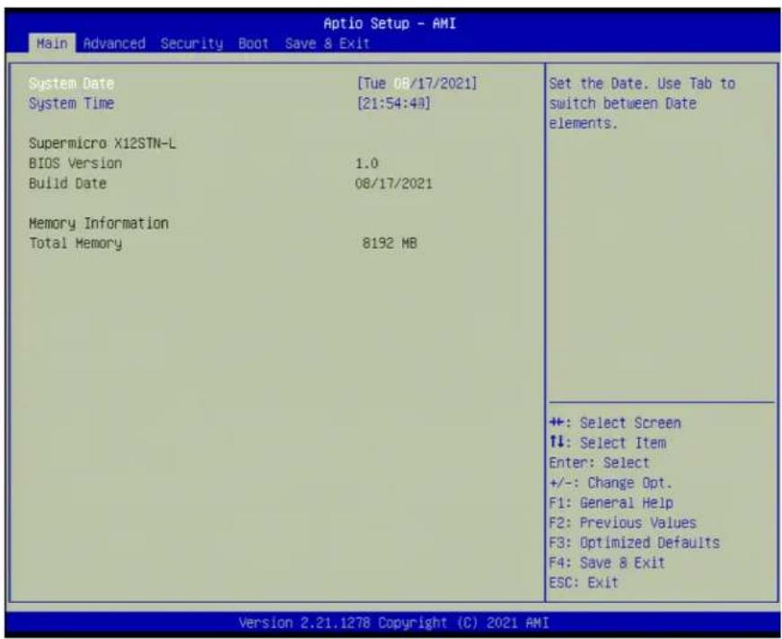 Supermicro X12STN-E - Main Setup - 1