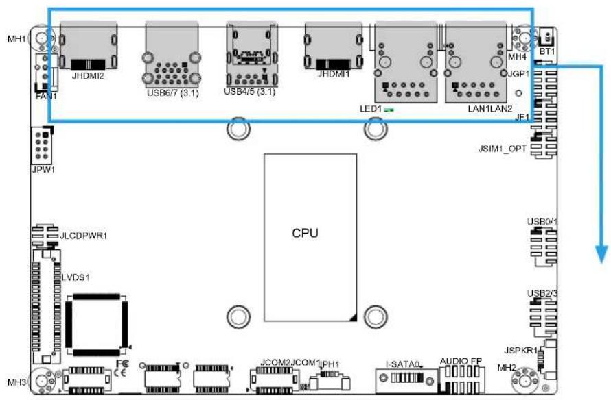 Supermicro X12STN-E - Rear I/O Ports - 1