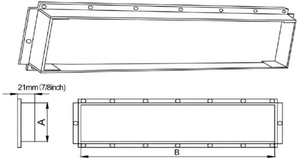 GREE GMV-NDX48P/A-T - Shape and Size of Air-outlet and Air-return Opening - 1