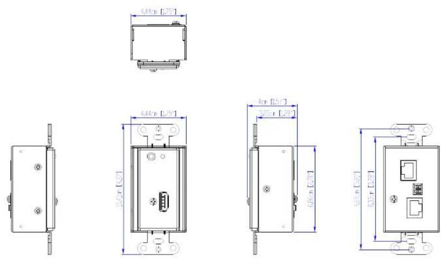 ATEN VE156 - CAD Drawings - 1