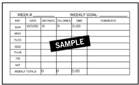 Horizon Fitness E52 - KEEPING AN EXERCISE DAIRY - 1