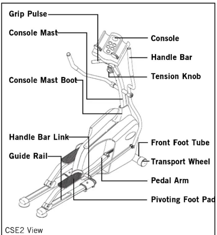 Horizon Fitness Club CSE3HR - CONGRATULATIONS! on choosing an elliptical. - 1