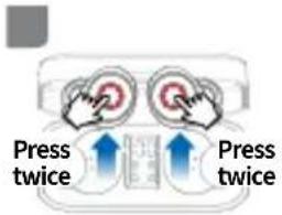 COWON CK20 ANC - + Precautions \_ Resetting to Dual Mode (When the L and R units are not connecting to each other) - 2