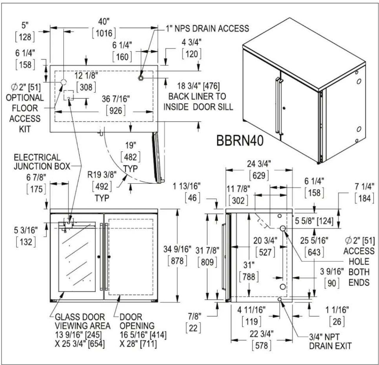 Perlick BBRN40 - DIMENSIONS - 6