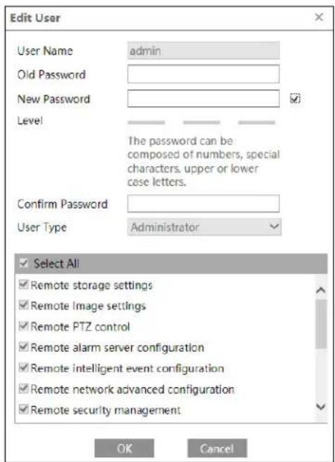 Speco Technologies O2BLP2M - Modify user: - 1