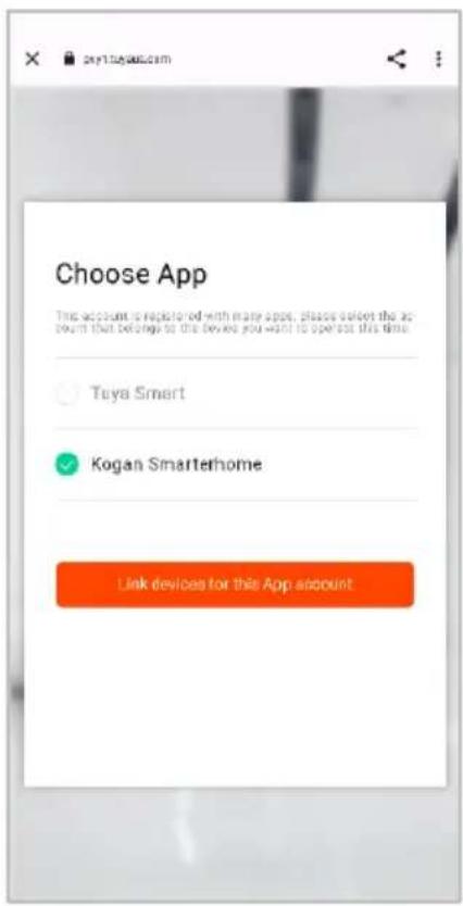 Kogan KASMSVDC13B - Adding "SmarterHome" to the Google Home app - 6
