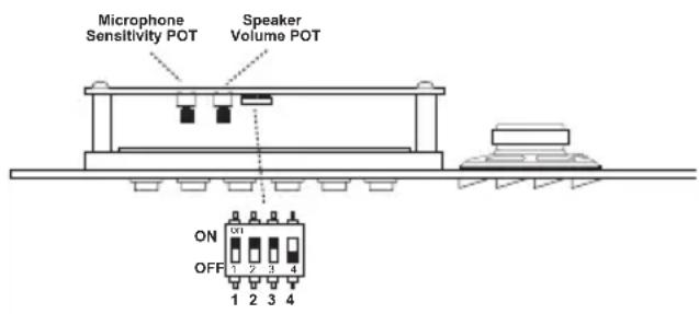 VIKING K-1275-EWP - DIP Switch Programming / Speaker and Microphone Adjustments - 1