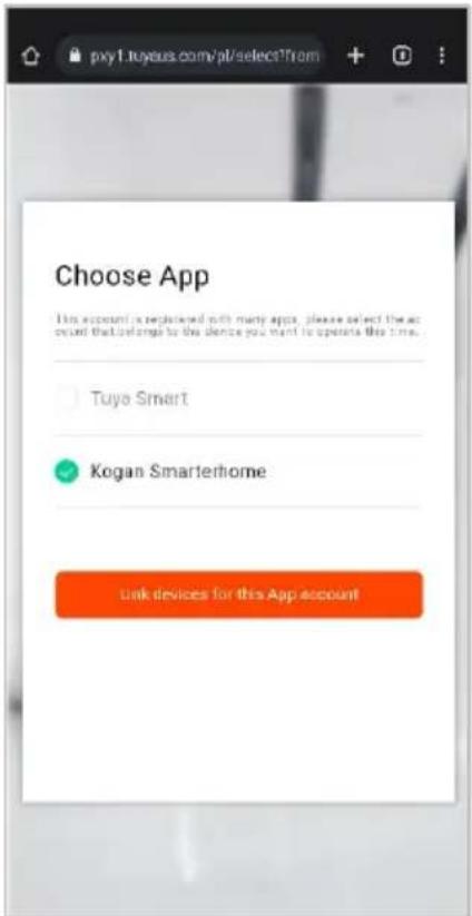 Kogan KABLFAN1CSA - Adding 'SmarterHome' to the Alexa app - 6