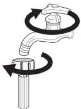 Kogan KAMFWASH80A - Washing the filter in the tap: - 1