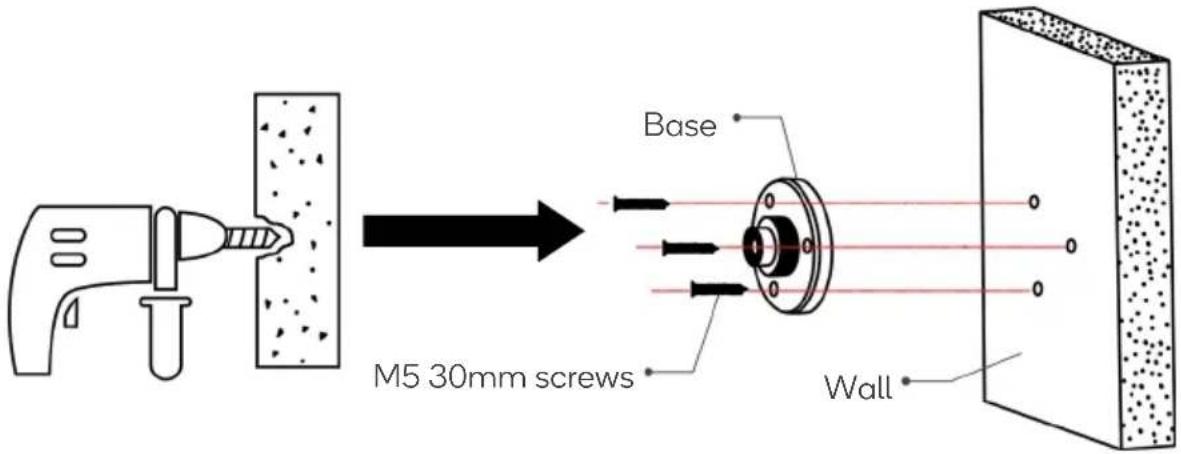 M5 30mm screws Base Wall