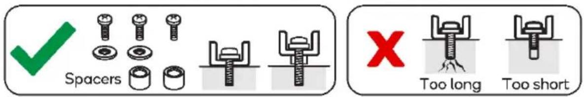 Kogan KAWLM85TSMA - Step 3: Attaching the mounting brackets to your TV. - 3