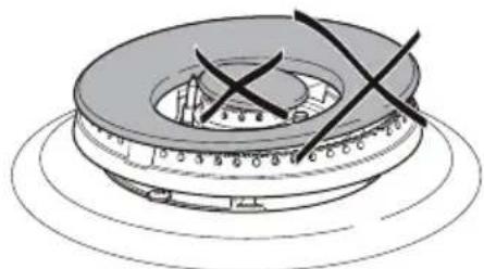 Technical illustration of a mechanical component with cross marks, no visible text or symbols