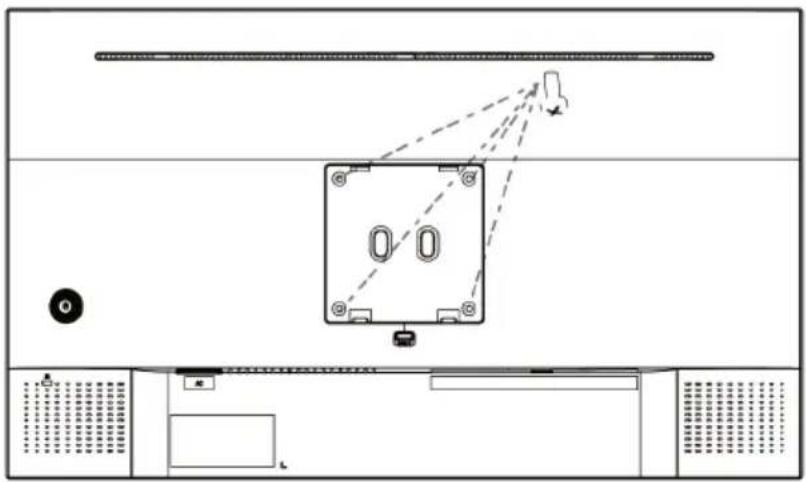 Diagram of a device layout with labeled components and directional arrows indicating movement or positioning.