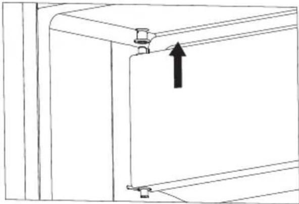 HOOVER HTO552W - Changing over the freezer compartment door - 5