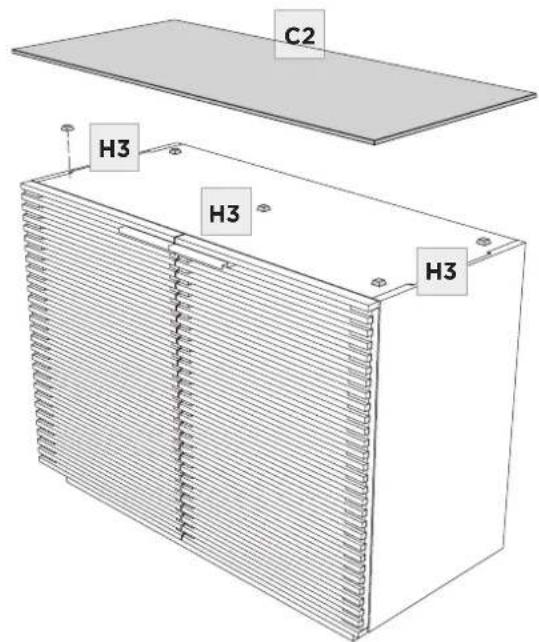 BDI Corridor 8108 - 4B. Changing the Drawer Position - 4