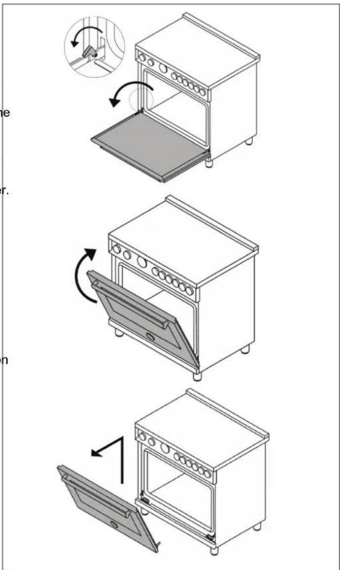 BERTAZZONI PRO304IFEPGIT - REMOVING THE OVEN DOOR - 1