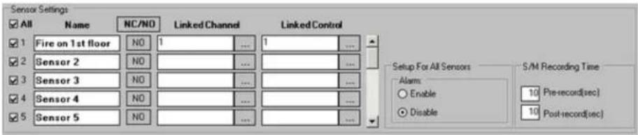 Elmo EDR-10PV - Creating/Modifying Sensor Settings - 1