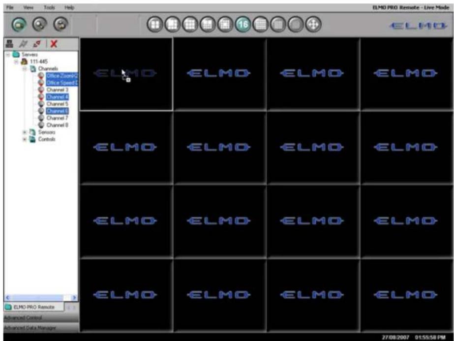 Elmo EDR-10PV - To view video channels from connected Server, do the following: - 1