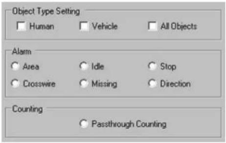 Elmo EDR-10PV - Configuring Object/Alarm type - 1