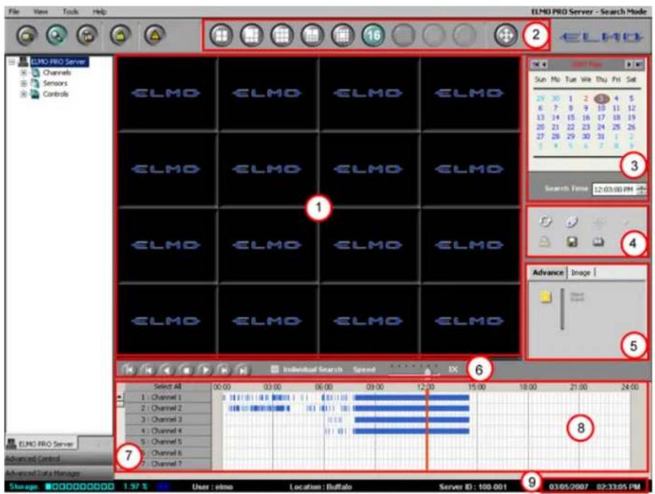 Elmo EDR-10PV - Video Search and Playback in Searc Mode - 1