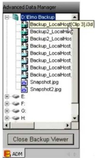 Elmo EDR-10PV - To access the Advanced Data Manager (ADM), do the following: - 1