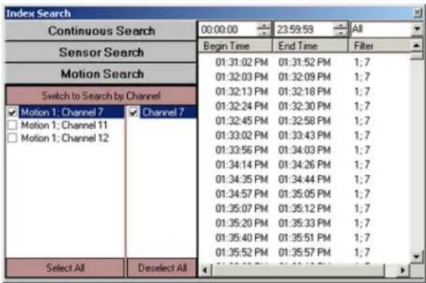 Elmo EDR-10PV - i. Switch to Search by Motion: - 3