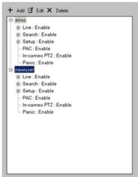 Elmo EDR-10PV - Creating new user accounts - 8