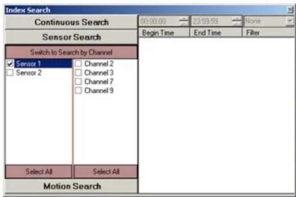 Elmo EDR-10PV - i. Switch to Search by Sensor: - 2
