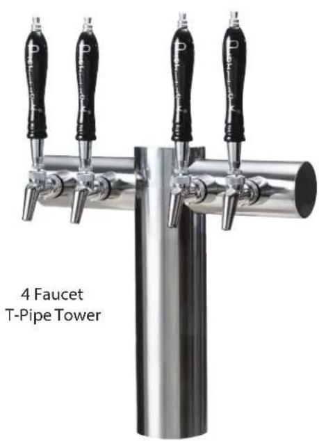 Perlick 4072-12QC-PO-SS - Avenue T-Pipe and H-Pipe Towers - 1