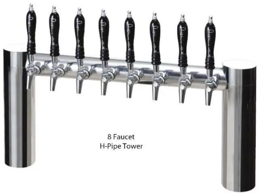 Perlick 4072-12QC-PO-SS - Avenue T-Pipe and H-Pipe Towers - 2