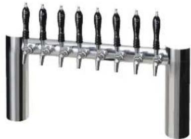 Perlick 4072-14QC-PO-SS - T-Pipe Tower (L) or H-Pipe Tower (R) - 2