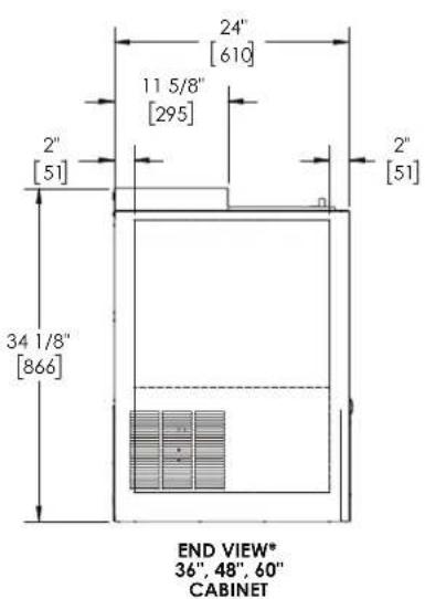 Perlick FR48RT-SS-STK - SPEC DRAWINGS - GLASS FROSTERS - 3