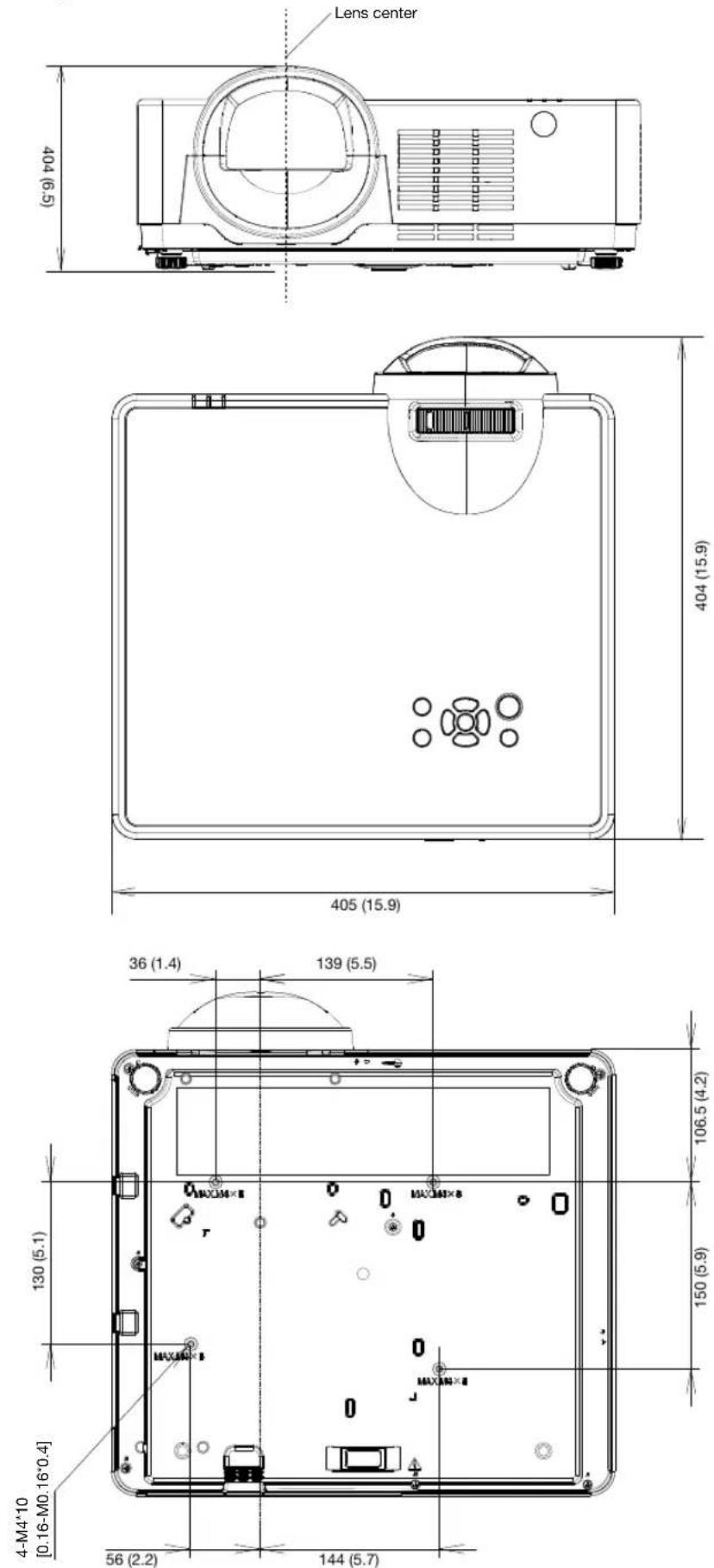 SHARP PE506WL - ③ Cabinet Dimensions - 7