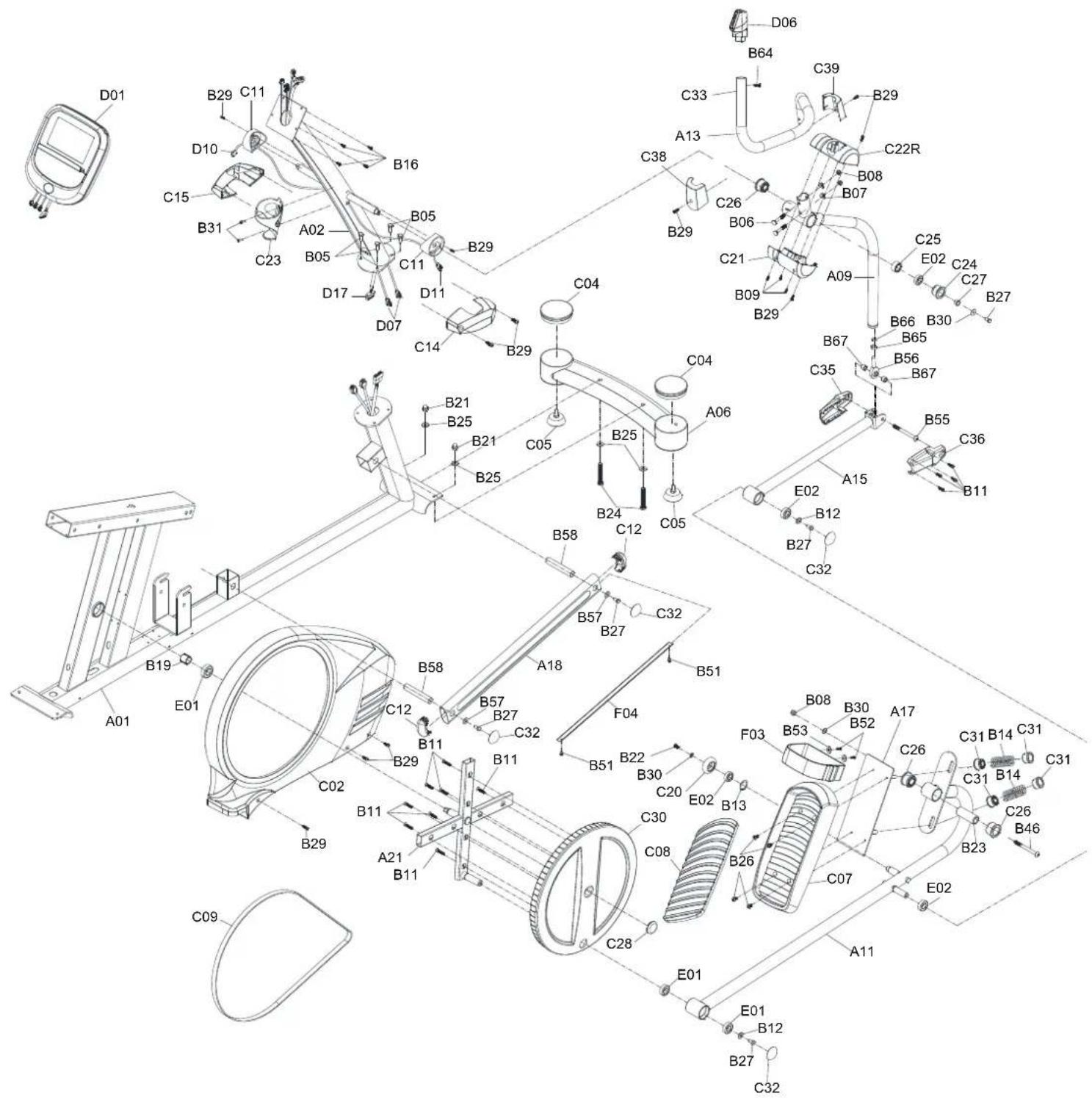BodyCraft SCT400g - EXPLODED VIEW - 1