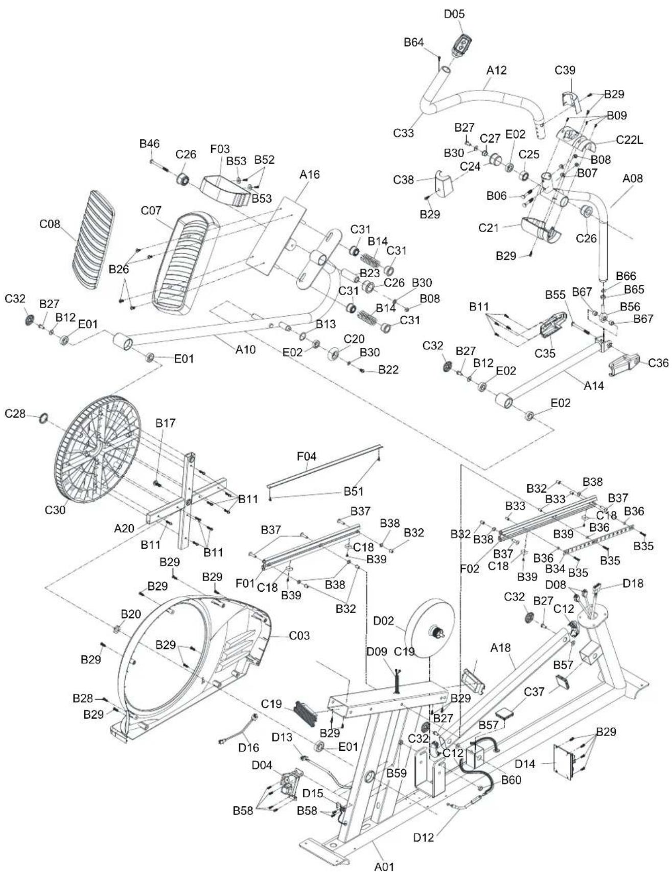 BodyCraft SCT400g - EXPLODED VIEW - 1