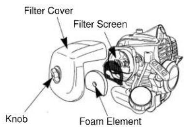 Filter Cover Filter Screen Knob Foam Element