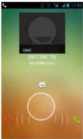 GSmart Rio R1 - Quick response an incoming call - 1