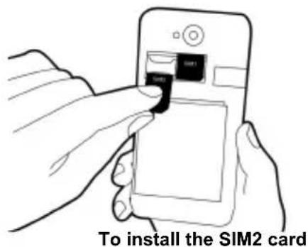 GSmart Rio R1 - To install the SIM card - 2