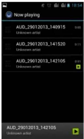 GSmart Rio R1 - - Now playing list - 1