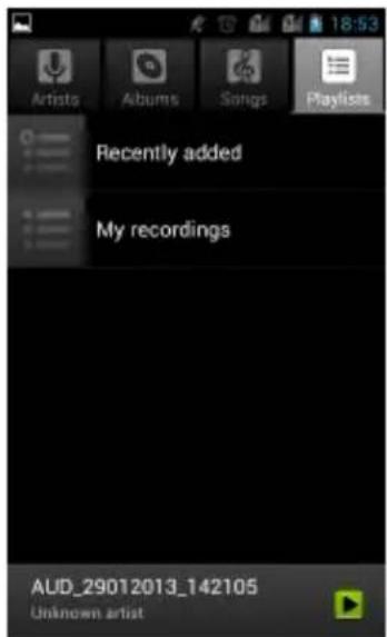GSmart Rio R1 - - Playlists - 1