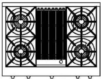 Capital CGRT366-L - CAUTION: Proper equipment and adequate manpower must be used in moving the range to avoid damage to the unit or the floor. The unit is heavy and rests on stainless steel legs. - 4