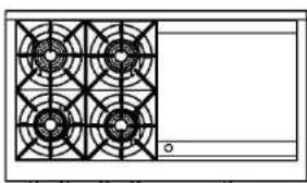 Capital CGRT366-L - CAUTION: Proper equipment and adequate manpower must be used in moving the range to avoid damage to the unit or the floor. The unit is heavy and rests on stainless steel legs. - 10