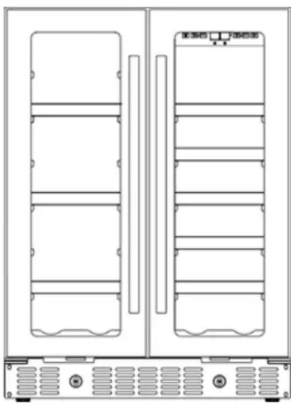 Summit ALFD24WBVPANTRY - PRODUCE &amp; PANTRY STORAGE DUAL ZONE REFRIGERATOR - 1