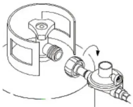 XO XOGRIDDLE30N - CONNECTING THE TANK TO THE REGULATOR - 1