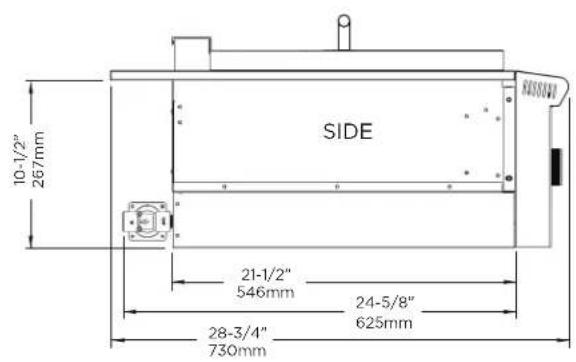 XO XOGRIDDLE30L - PRODUCT DIMENSIONS - 2