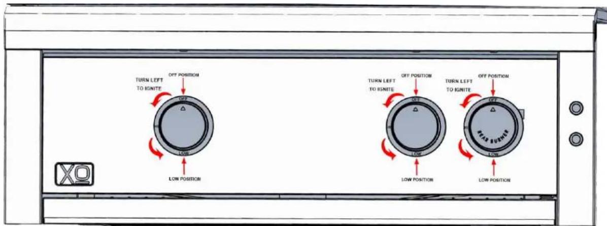 XO XOGRILL30L - IGNITION POSITION: - 1
