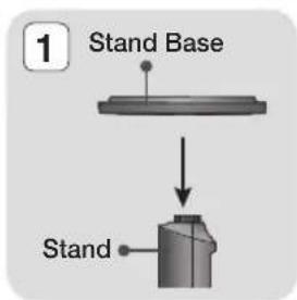 SAMSUNG HT-J5556K - Installing the Speakers on the Tallboy Stand - 1