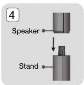 SAMSUNG HT-J5556K - Installing the Speakers on the Tallboy Stand - 6