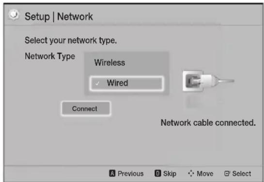 SAMSUNG HT-J5556K - The Network screen appears. - 1